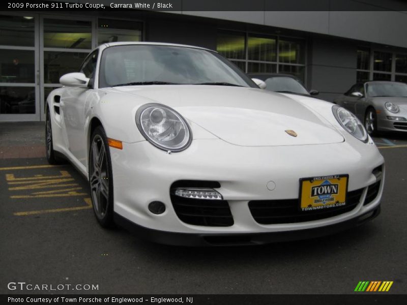 Carrara White / Black 2009 Porsche 911 Turbo Coupe