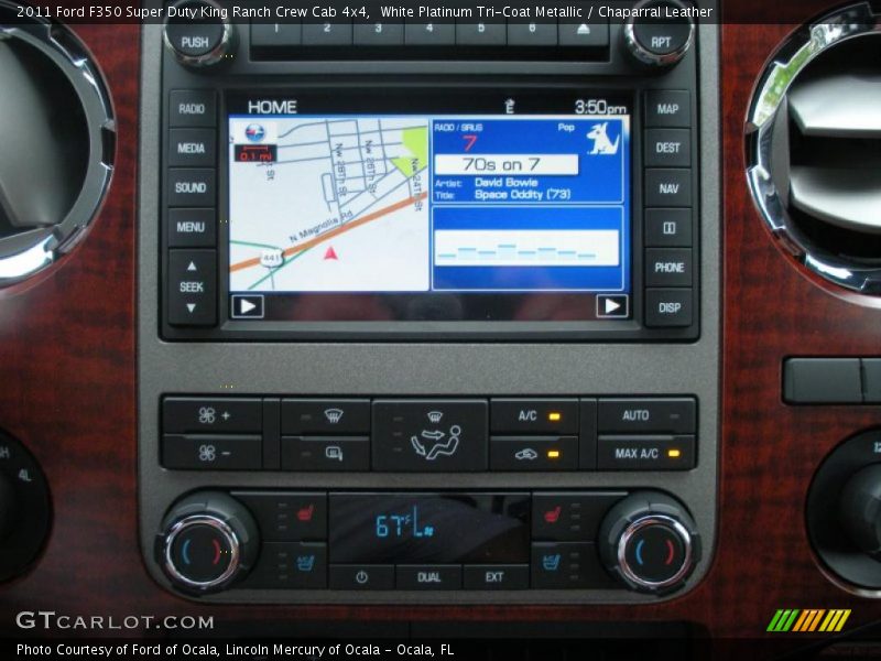 White Platinum Tri-Coat Metallic / Chaparral Leather 2011 Ford F350 Super Duty King Ranch Crew Cab 4x4