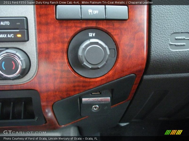 White Platinum Tri-Coat Metallic / Chaparral Leather 2011 Ford F350 Super Duty King Ranch Crew Cab 4x4