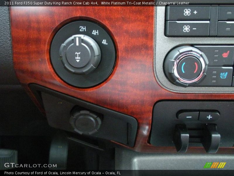 White Platinum Tri-Coat Metallic / Chaparral Leather 2011 Ford F350 Super Duty King Ranch Crew Cab 4x4