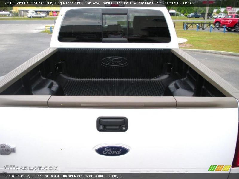 White Platinum Tri-Coat Metallic / Chaparral Leather 2011 Ford F350 Super Duty King Ranch Crew Cab 4x4