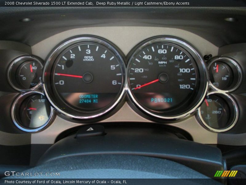 Deep Ruby Metallic / Light Cashmere/Ebony Accents 2008 Chevrolet Silverado 1500 LT Extended Cab