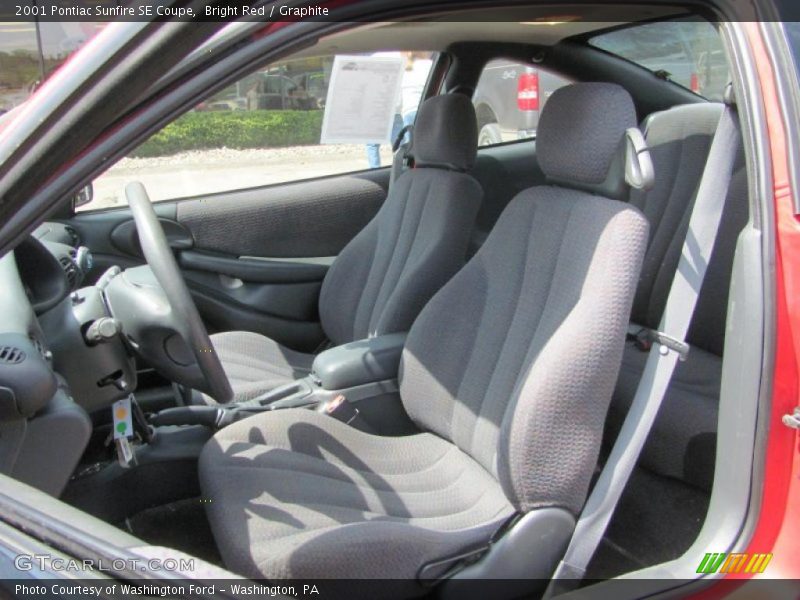 Bright Red / Graphite 2001 Pontiac Sunfire SE Coupe