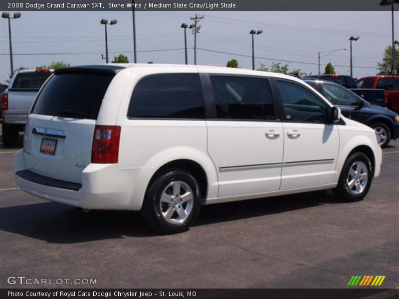 Stone White / Medium Slate Gray/Light Shale 2008 Dodge Grand Caravan SXT