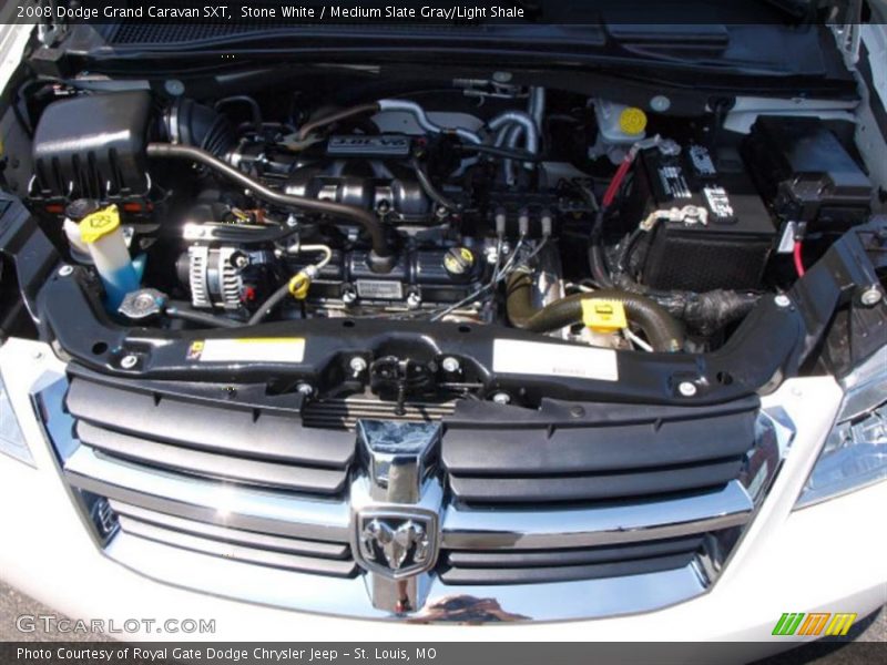 Stone White / Medium Slate Gray/Light Shale 2008 Dodge Grand Caravan SXT