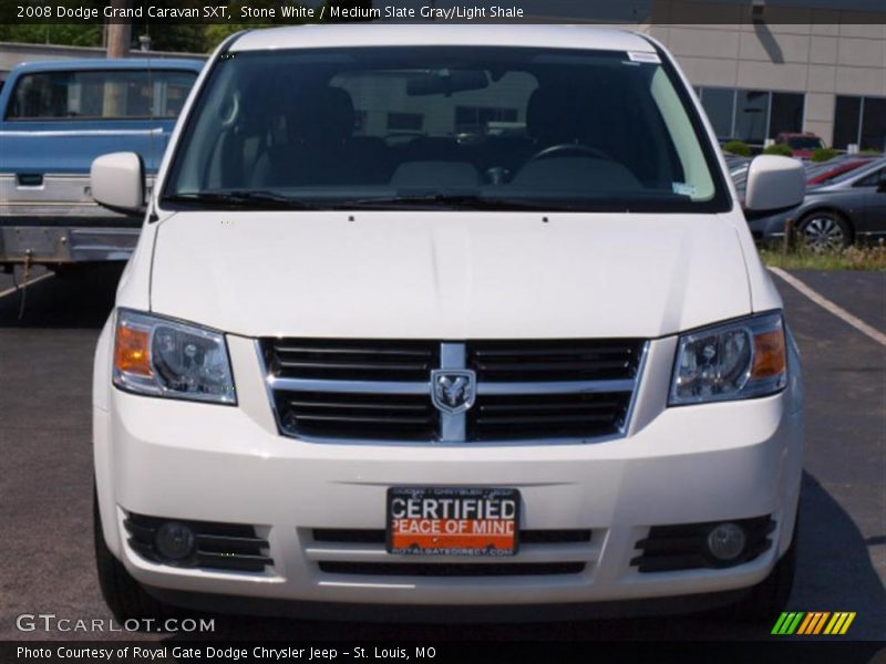 Stone White / Medium Slate Gray/Light Shale 2008 Dodge Grand Caravan SXT