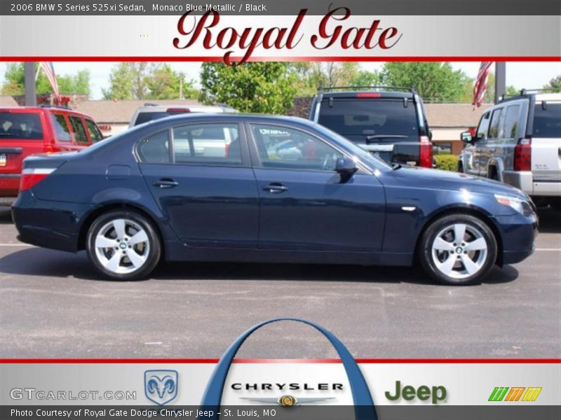 Monaco Blue Metallic / Black 2006 BMW 5 Series 525xi Sedan