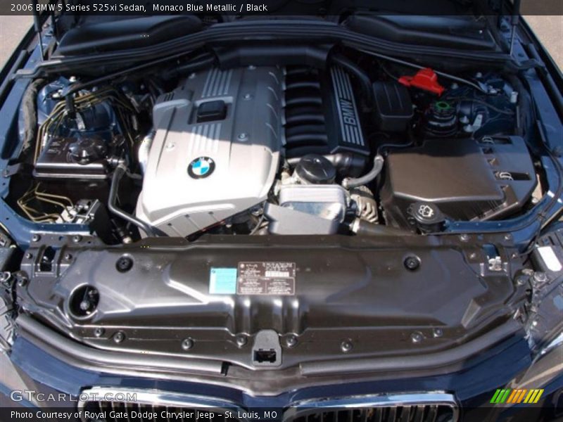 Monaco Blue Metallic / Black 2006 BMW 5 Series 525xi Sedan