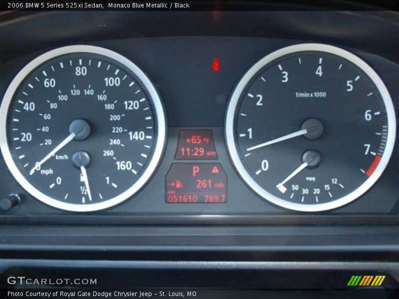 Monaco Blue Metallic / Black 2006 BMW 5 Series 525xi Sedan