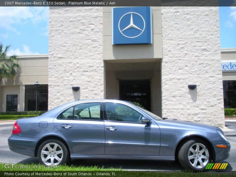 Platinum Blue Metallic / Ash 2007 Mercedes-Benz E 350 Sedan