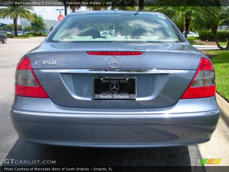 Platinum Blue Metallic / Ash 2007 Mercedes-Benz E 350 Sedan