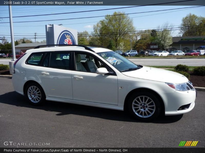 Polar White / Parchment 2008 Saab 9-3 2.0T SportCombi Wagon