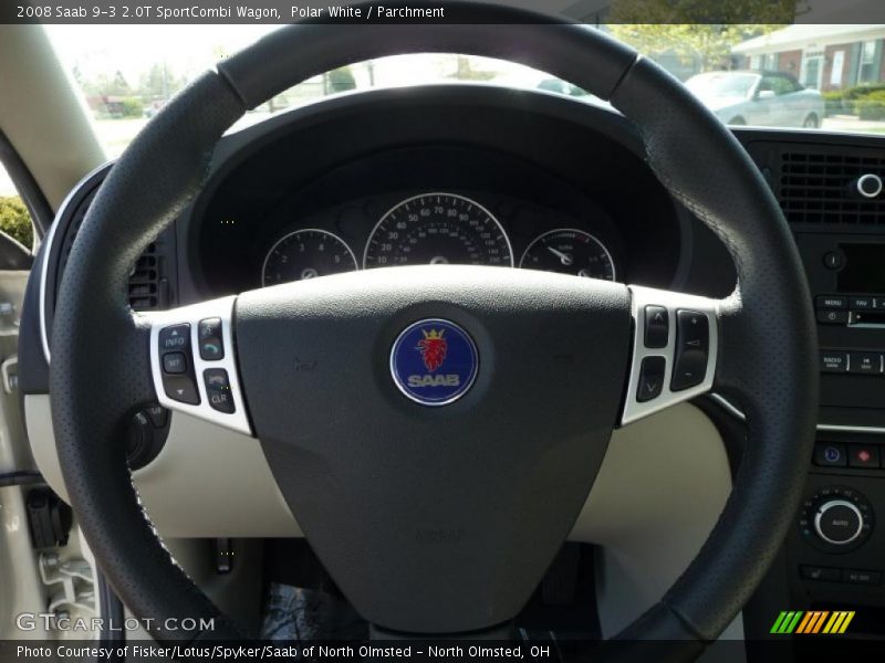 Polar White / Parchment 2008 Saab 9-3 2.0T SportCombi Wagon
