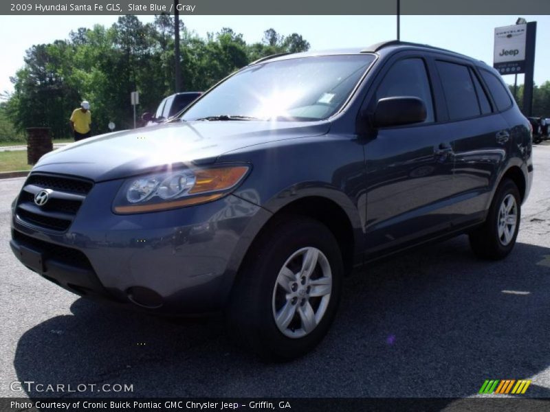 Slate Blue / Gray 2009 Hyundai Santa Fe GLS