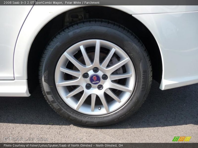 Polar White / Parchment 2008 Saab 9-3 2.0T SportCombi Wagon