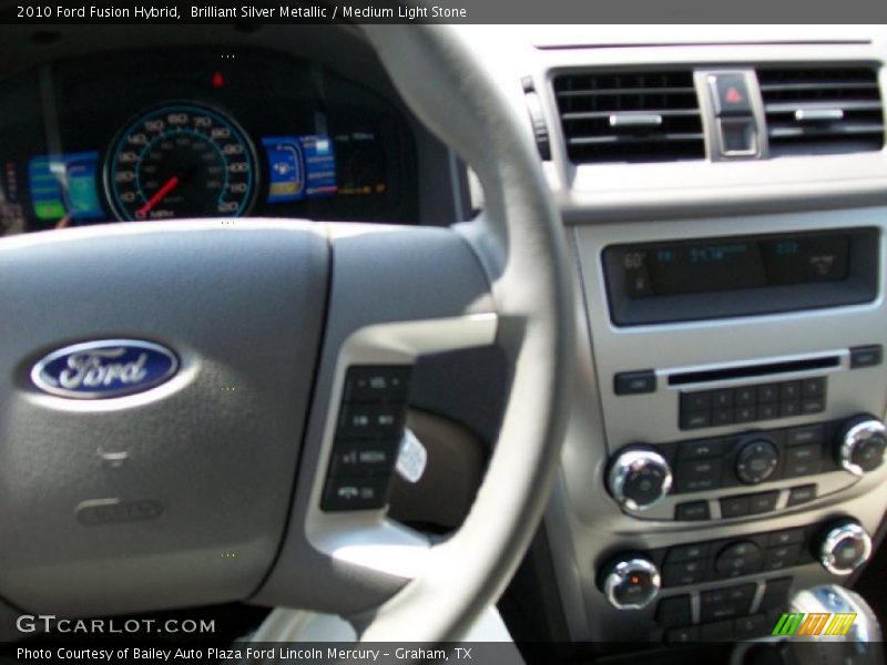 Brilliant Silver Metallic / Medium Light Stone 2010 Ford Fusion Hybrid