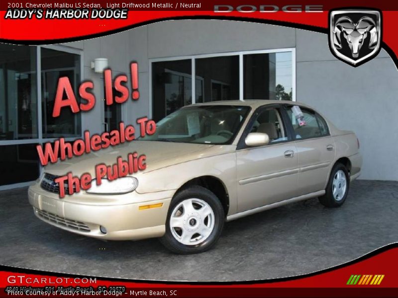 Light Driftwood Metallic / Neutral 2001 Chevrolet Malibu LS Sedan