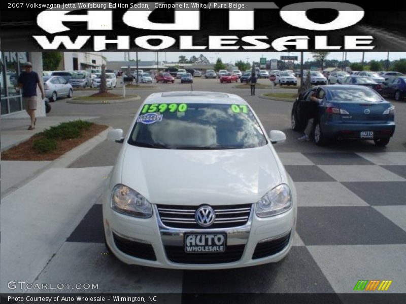Campanella White / Pure Beige 2007 Volkswagen Jetta Wolfsburg Edition Sedan