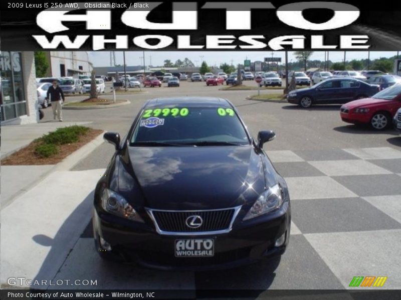 Obsidian Black / Black 2009 Lexus IS 250 AWD