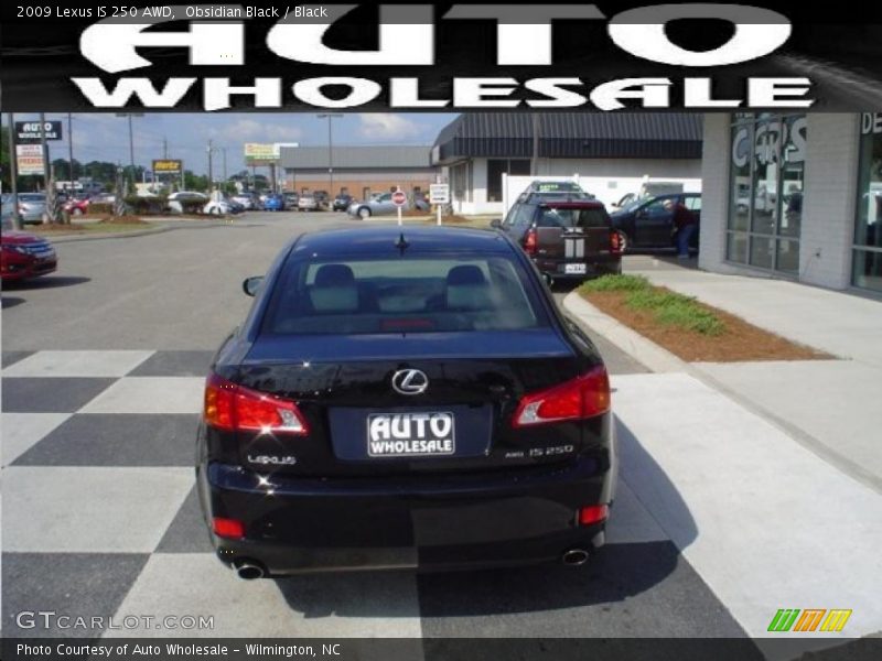 Obsidian Black / Black 2009 Lexus IS 250 AWD