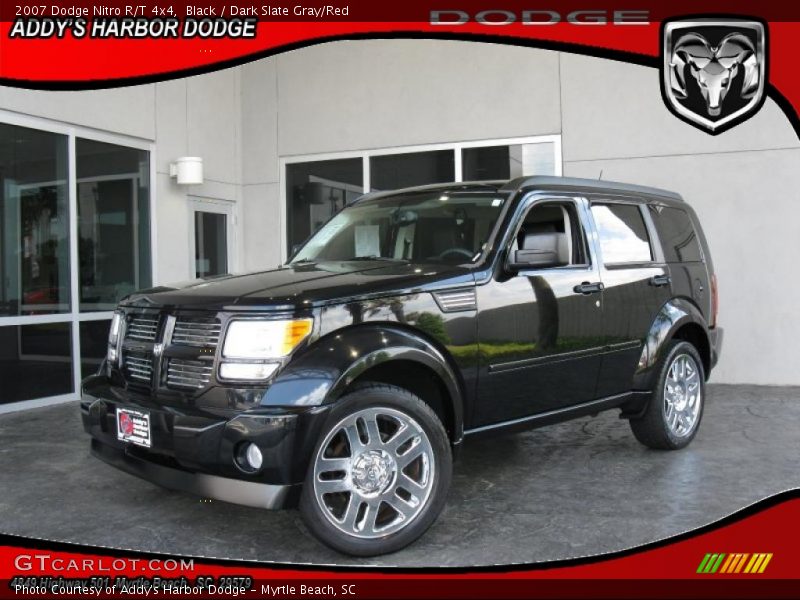 Black / Dark Slate Gray/Red 2007 Dodge Nitro R/T 4x4