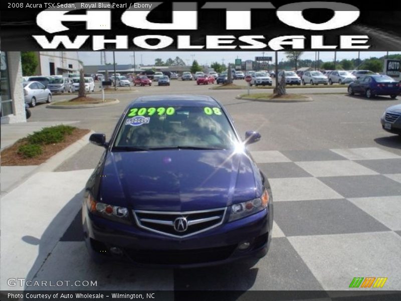 Royal Blue Pearl / Ebony 2008 Acura TSX Sedan