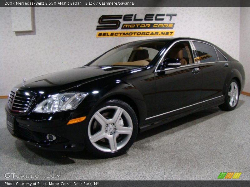 Black / Cashmere/Savanna 2007 Mercedes-Benz S 550 4Matic Sedan
