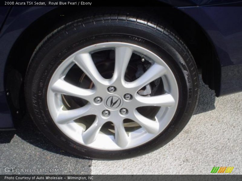 Royal Blue Pearl / Ebony 2008 Acura TSX Sedan