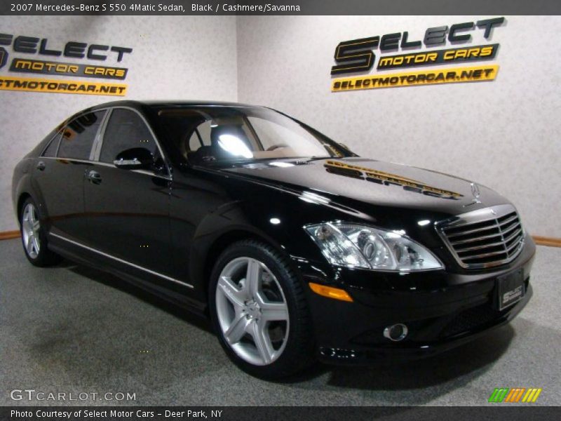Black / Cashmere/Savanna 2007 Mercedes-Benz S 550 4Matic Sedan