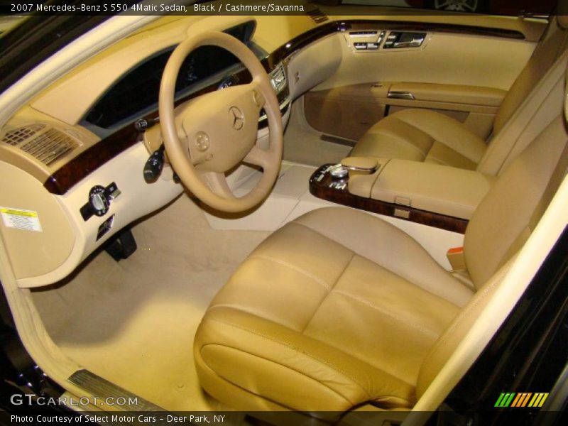 Black / Cashmere/Savanna 2007 Mercedes-Benz S 550 4Matic Sedan