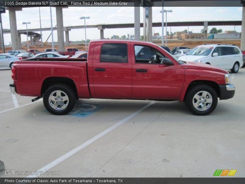 Flame Red / Medium Slate Gray 2005 Dodge Dakota SLT Quad Cab