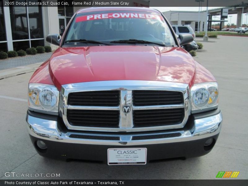 Flame Red / Medium Slate Gray 2005 Dodge Dakota SLT Quad Cab