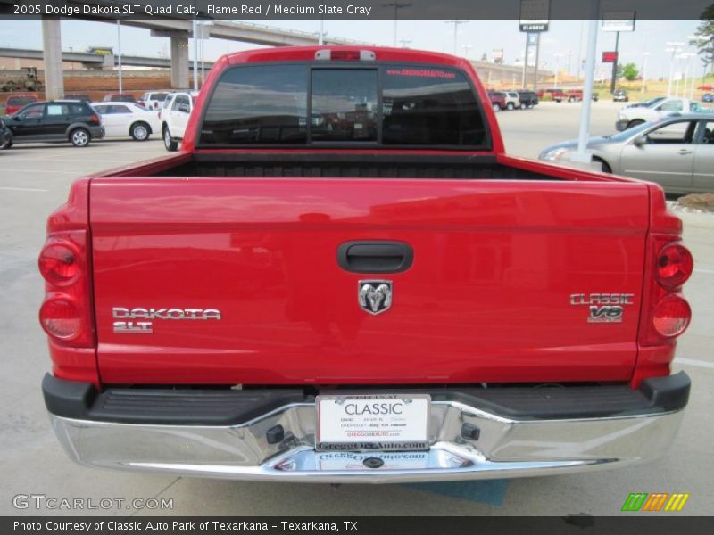 Flame Red / Medium Slate Gray 2005 Dodge Dakota SLT Quad Cab