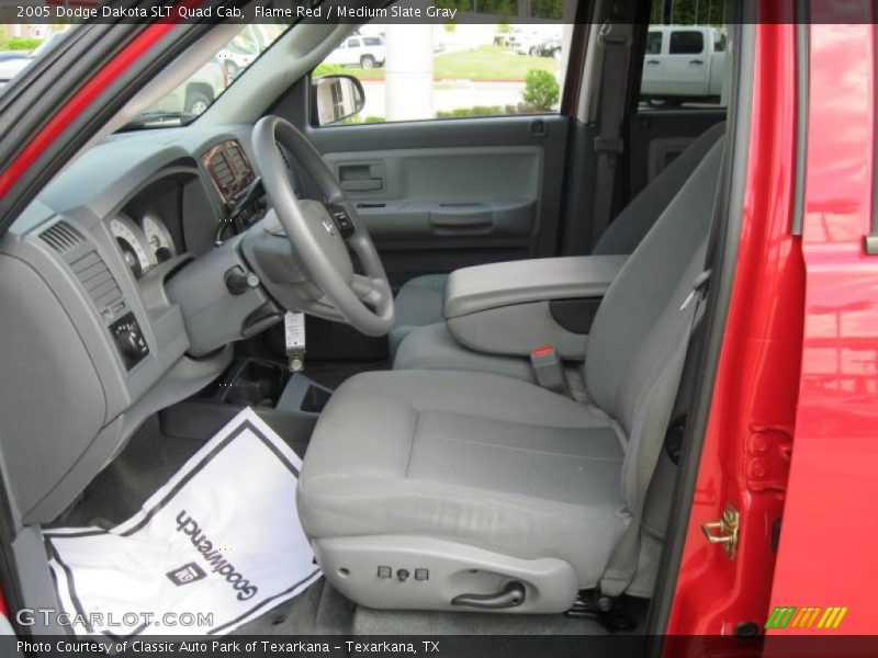 Flame Red / Medium Slate Gray 2005 Dodge Dakota SLT Quad Cab