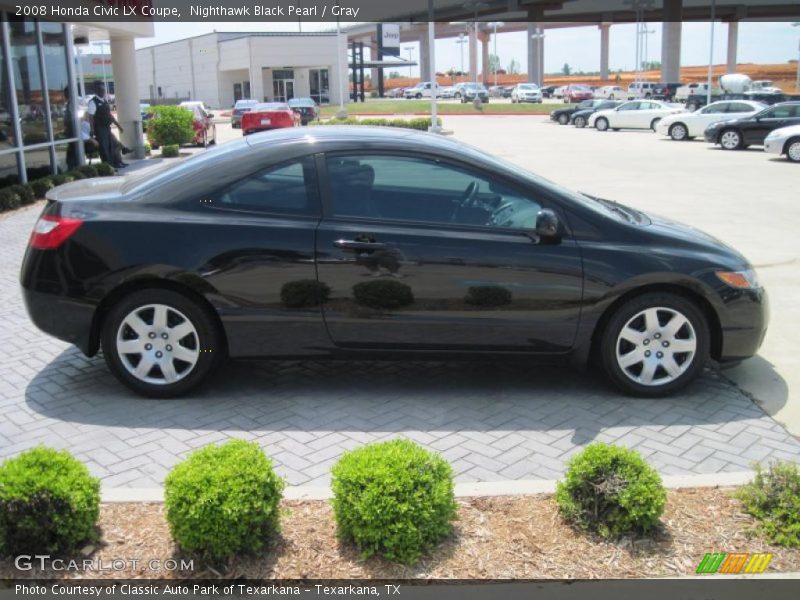 Nighthawk Black Pearl / Gray 2008 Honda Civic LX Coupe