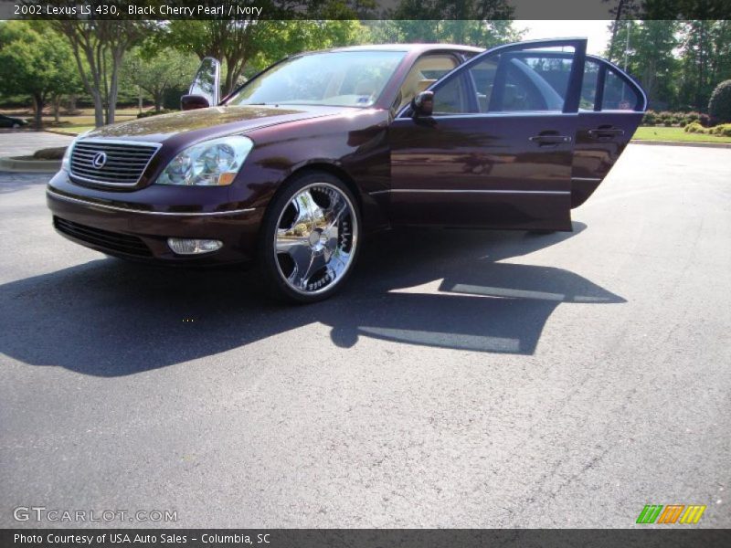 Black Cherry Pearl / Ivory 2002 Lexus LS 430