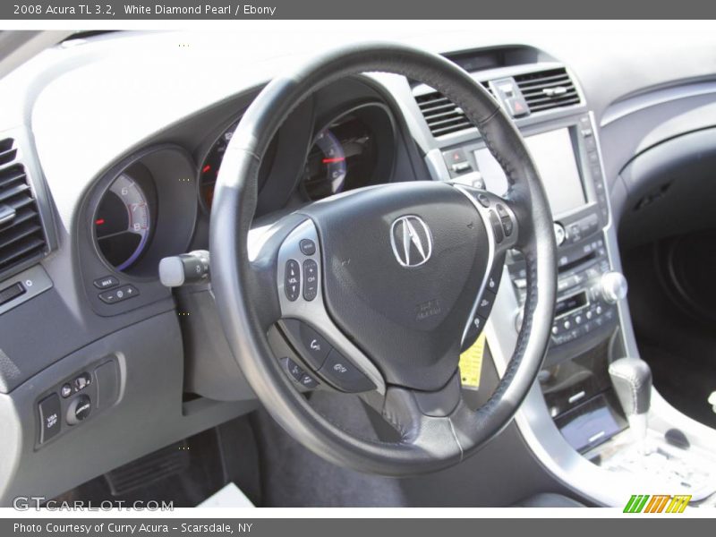 White Diamond Pearl / Ebony 2008 Acura TL 3.2