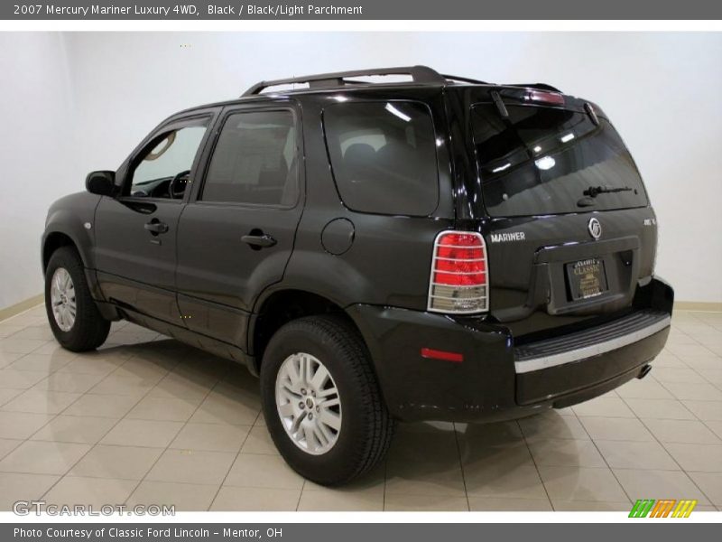 Black / Black/Light Parchment 2007 Mercury Mariner Luxury 4WD