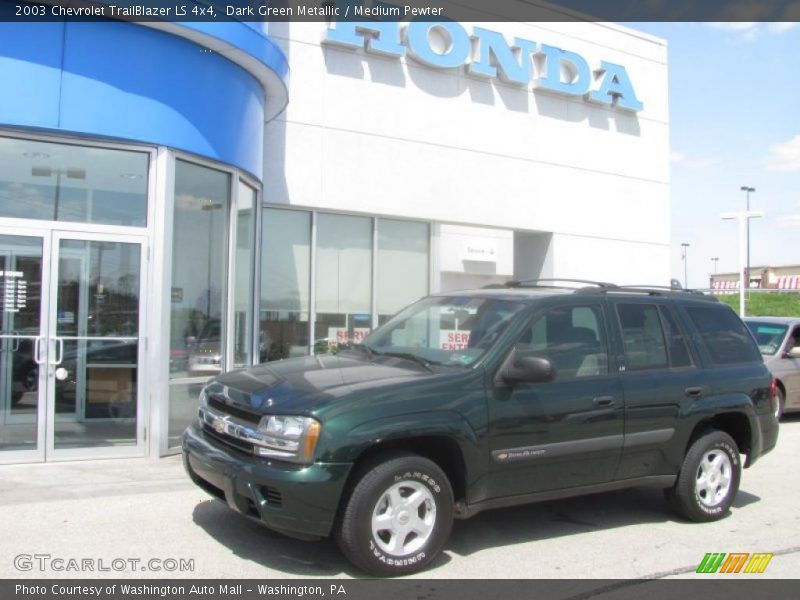 Dark Green Metallic / Medium Pewter 2003 Chevrolet TrailBlazer LS 4x4