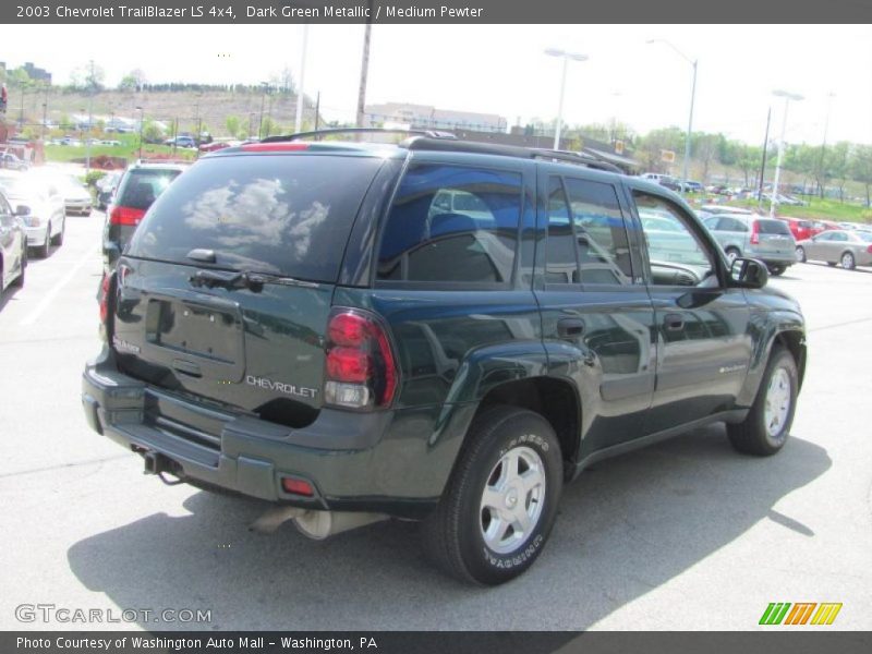 Dark Green Metallic / Medium Pewter 2003 Chevrolet TrailBlazer LS 4x4