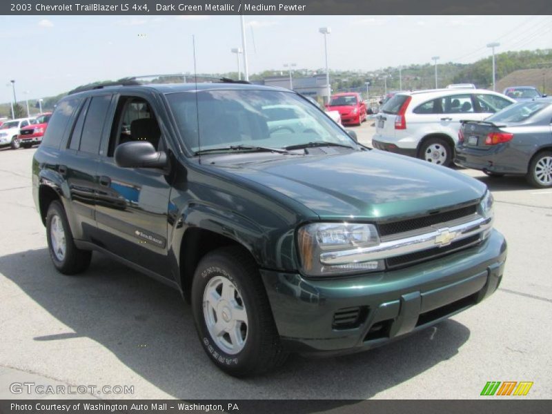 Dark Green Metallic / Medium Pewter 2003 Chevrolet TrailBlazer LS 4x4