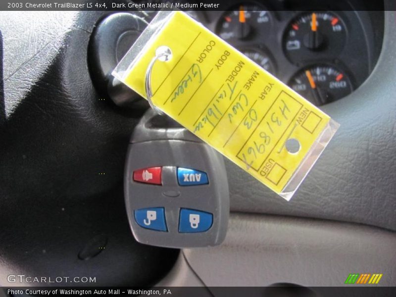 Dark Green Metallic / Medium Pewter 2003 Chevrolet TrailBlazer LS 4x4