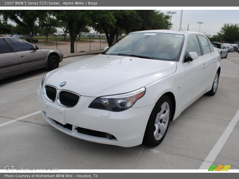 Alpine White / Beige 2007 BMW 5 Series 525i Sedan