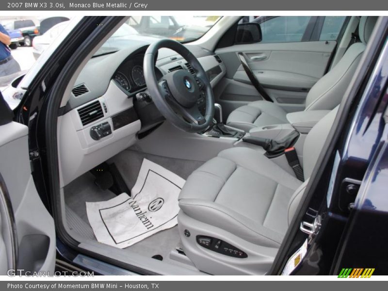 Monaco Blue Metallic / Grey 2007 BMW X3 3.0si