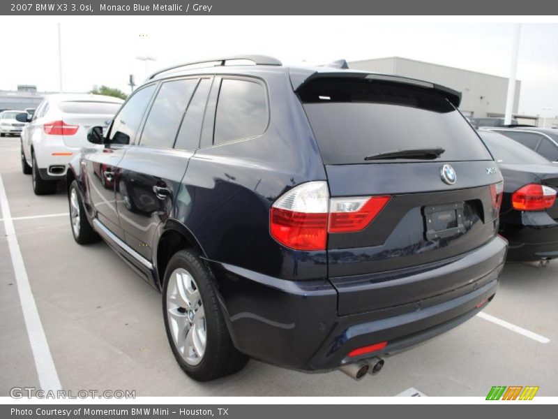 Monaco Blue Metallic / Grey 2007 BMW X3 3.0si