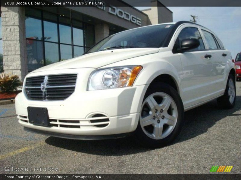 Stone White / Dark Slate Gray 2008 Dodge Caliber SXT