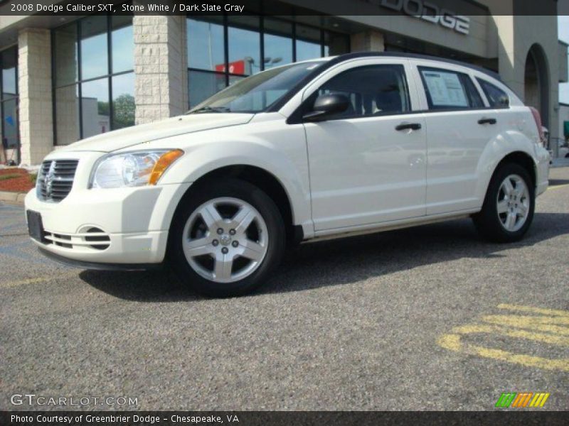 Stone White / Dark Slate Gray 2008 Dodge Caliber SXT