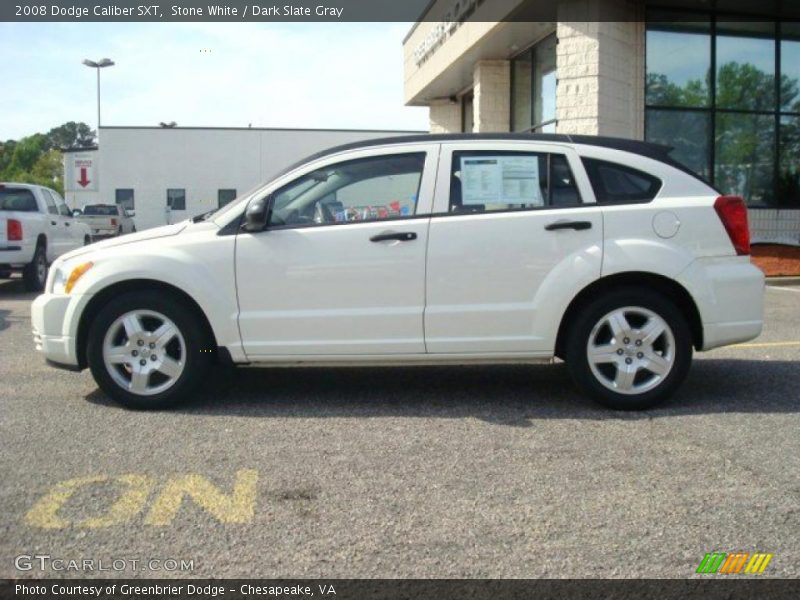 Stone White / Dark Slate Gray 2008 Dodge Caliber SXT