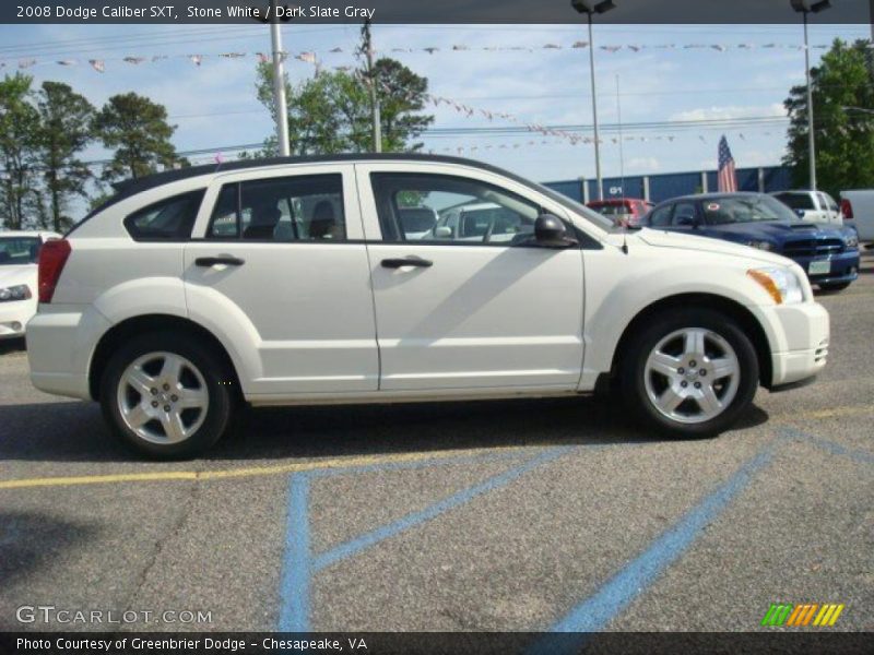 Stone White / Dark Slate Gray 2008 Dodge Caliber SXT