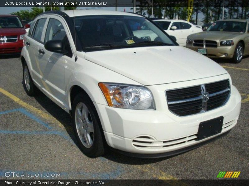 Stone White / Dark Slate Gray 2008 Dodge Caliber SXT
